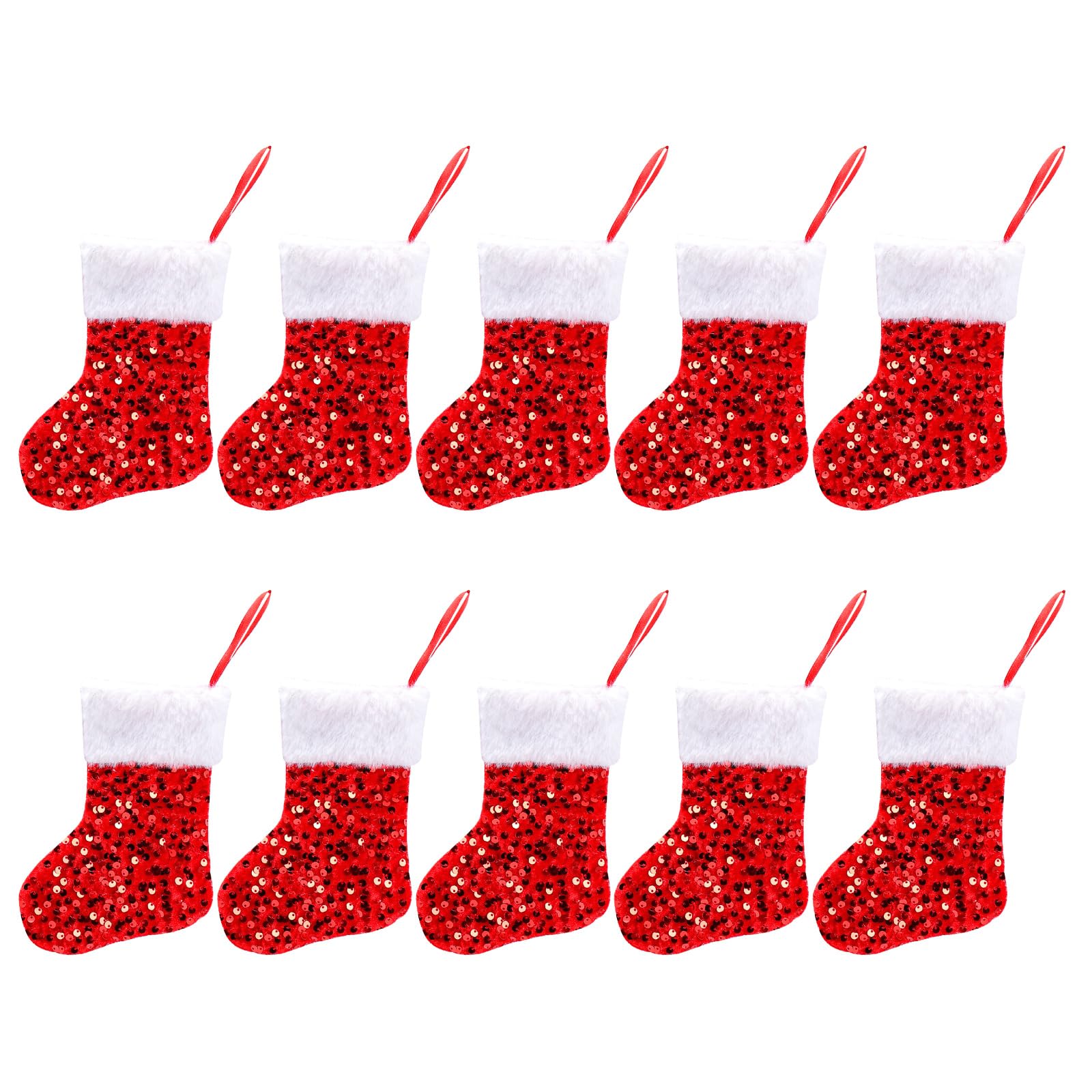 Tsophreniq Christmas Stockings Decoration Delicate Sequins Embellished Holiday Stockings for Christmas Tree Party Ornament Fireplaces Decors