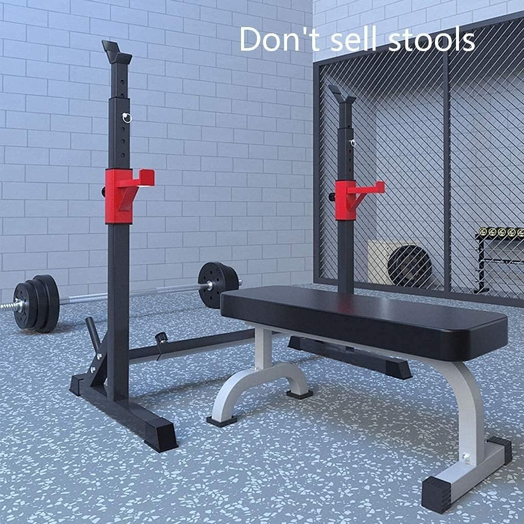 Barbell Stand Weight Lifting Rack Gym Family Fitness Pull-Up Bars Men's fitness barbell rack Squat rack Bench press Strength training rack Multifunctional shelf Adjustable bracket Home indoor gym