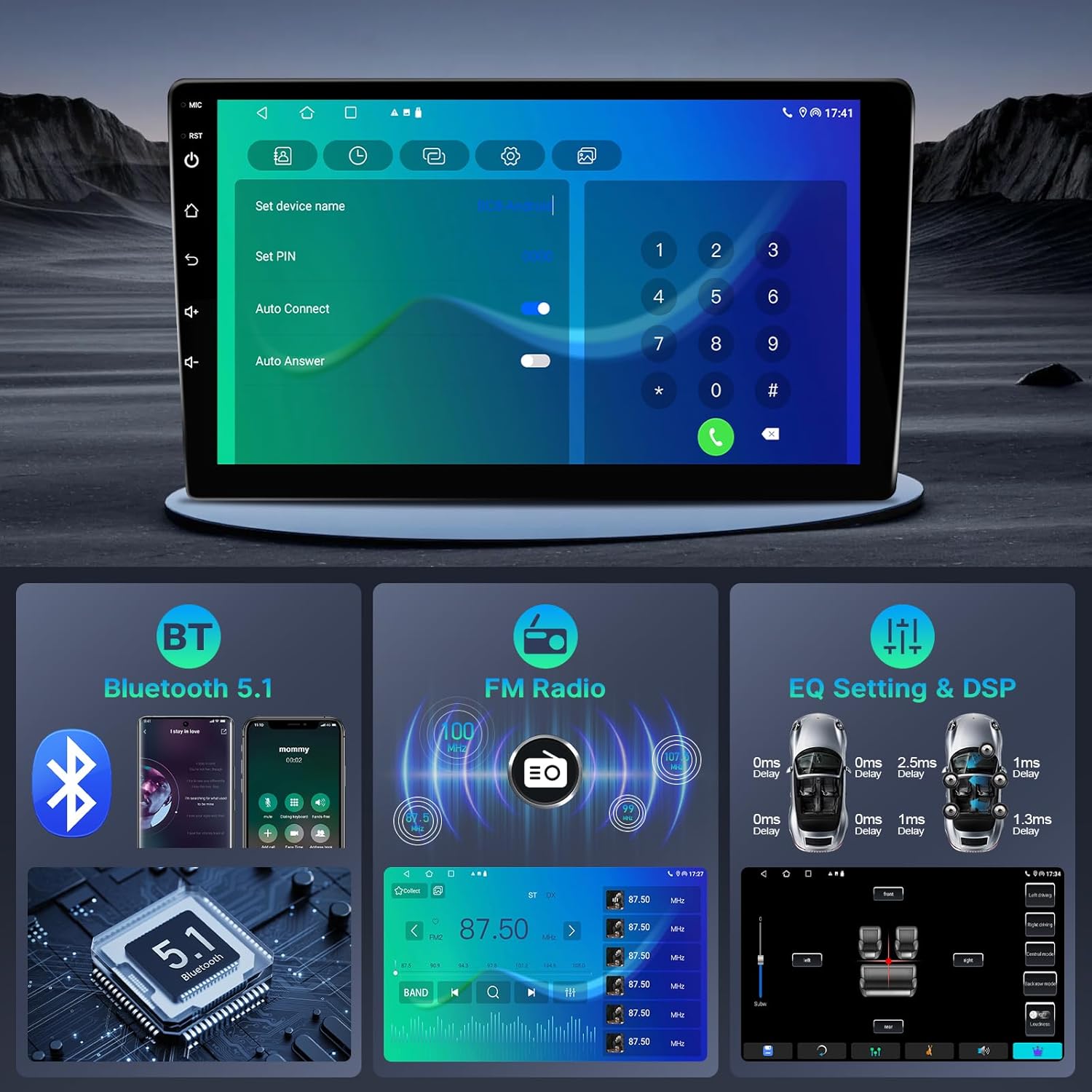 Leadfan Upgrade 4+64G Car Radio for Honda Accord 2008-2013 8th Gen with Wireless CarPlay Android Auto, 10.1 inch Touch Screen in-Dash Stereo Bluetooth GPS 5G WiFi FM SWC MIC+Backup Camera