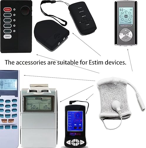 Miniatura 7 de E-stim - Accesorios de lazo conductor de hilo de plata de tela ajustable para accesorios de masajeador de dedos Stim de decenas