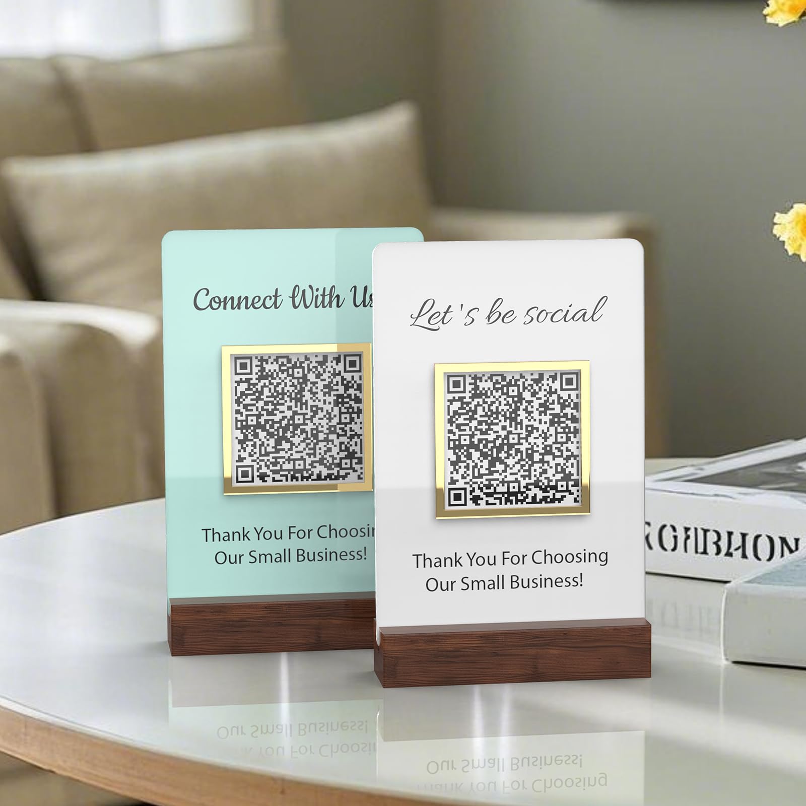 Custom 3D Mini QR Code Sign for Business Personalized Scannable