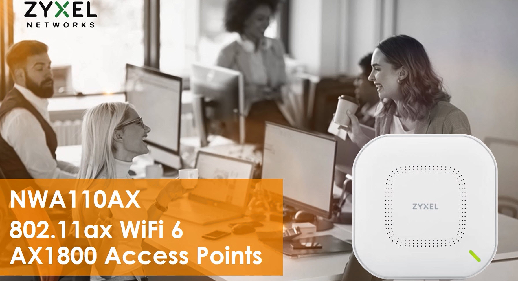 Zyxel NWA110AX AX1800 WiFi 6 Wireless Access Point |1G Ethernet
