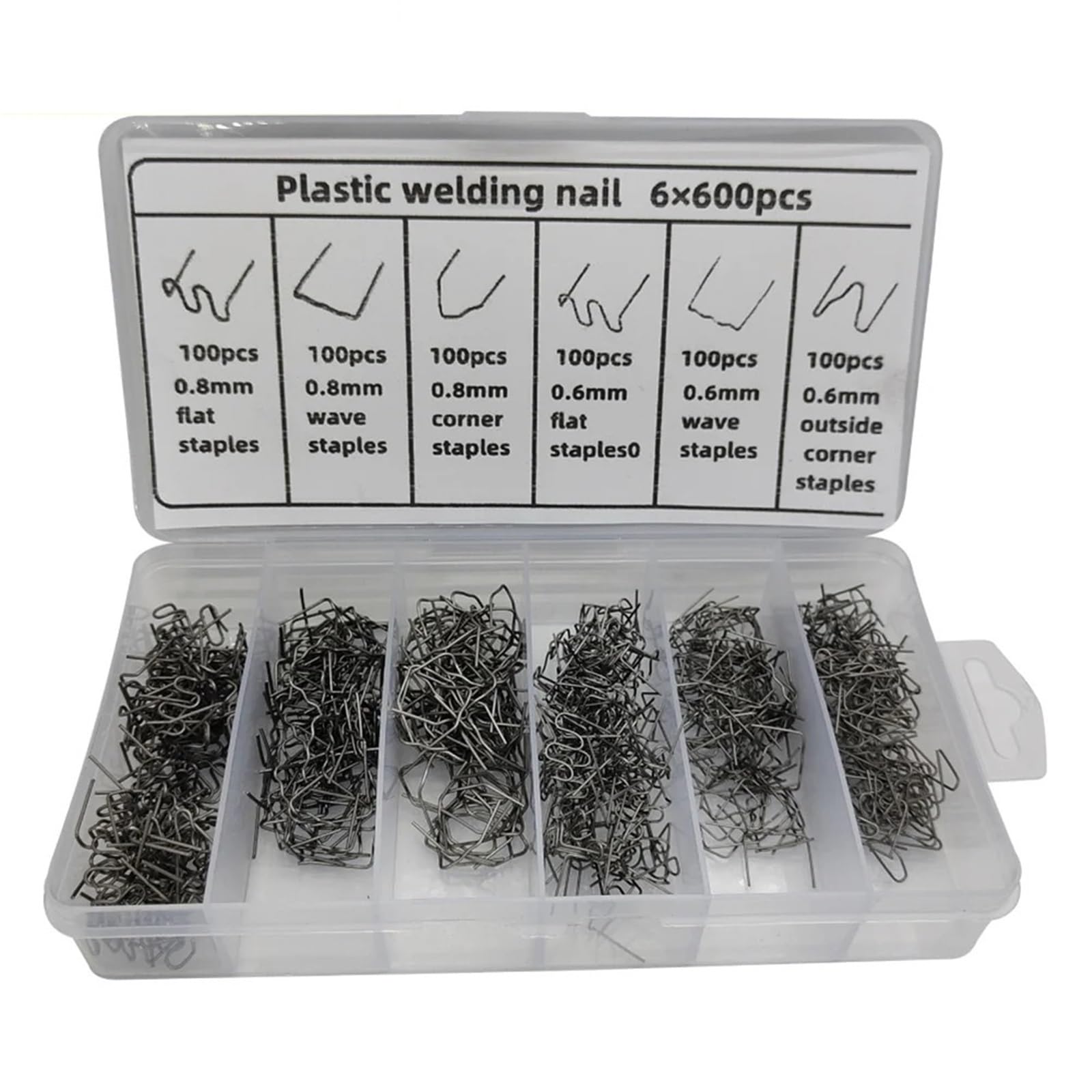 Kit 600 grapas para soldar parachoques, guardabarros, herramienta soldadura, accesorio para parachoques. Soldadores