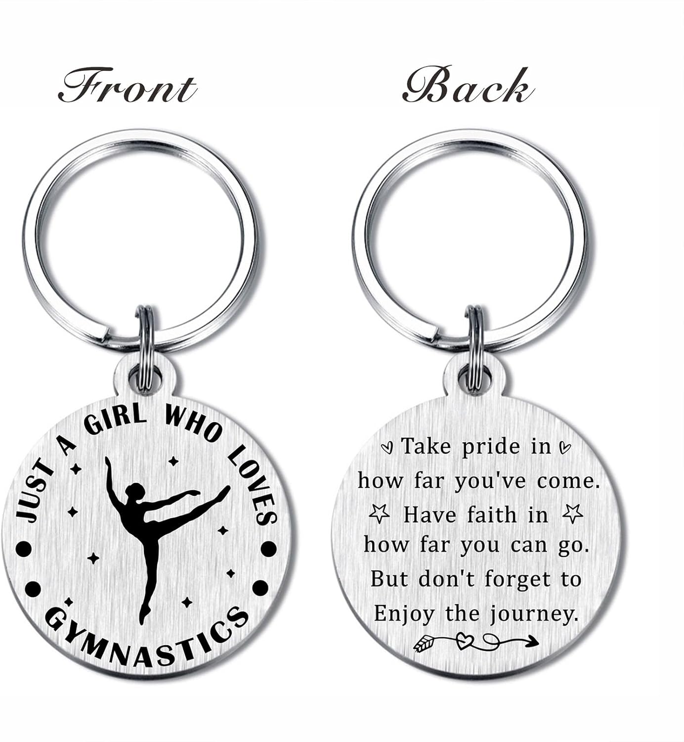Yobent Gymnastics Gifts for Girl, Gymnast Inspirational Keychain, Gymnastics Lovers Present for Birthday - Image 3
