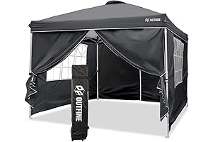 OUTFINE Canopy 10'x10' Pop Up Commercial Instant Gazebo Tent for Camping and Canopies