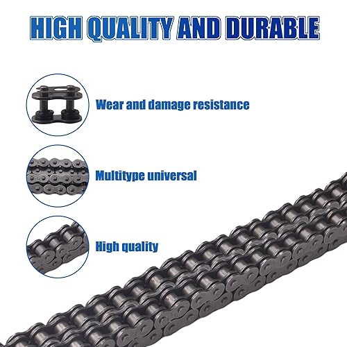 Miniatura 2 de Blcak 525 Cadena de anillo X + rompedor de cadena, 110 eslabones con eslabón maestro de conexión