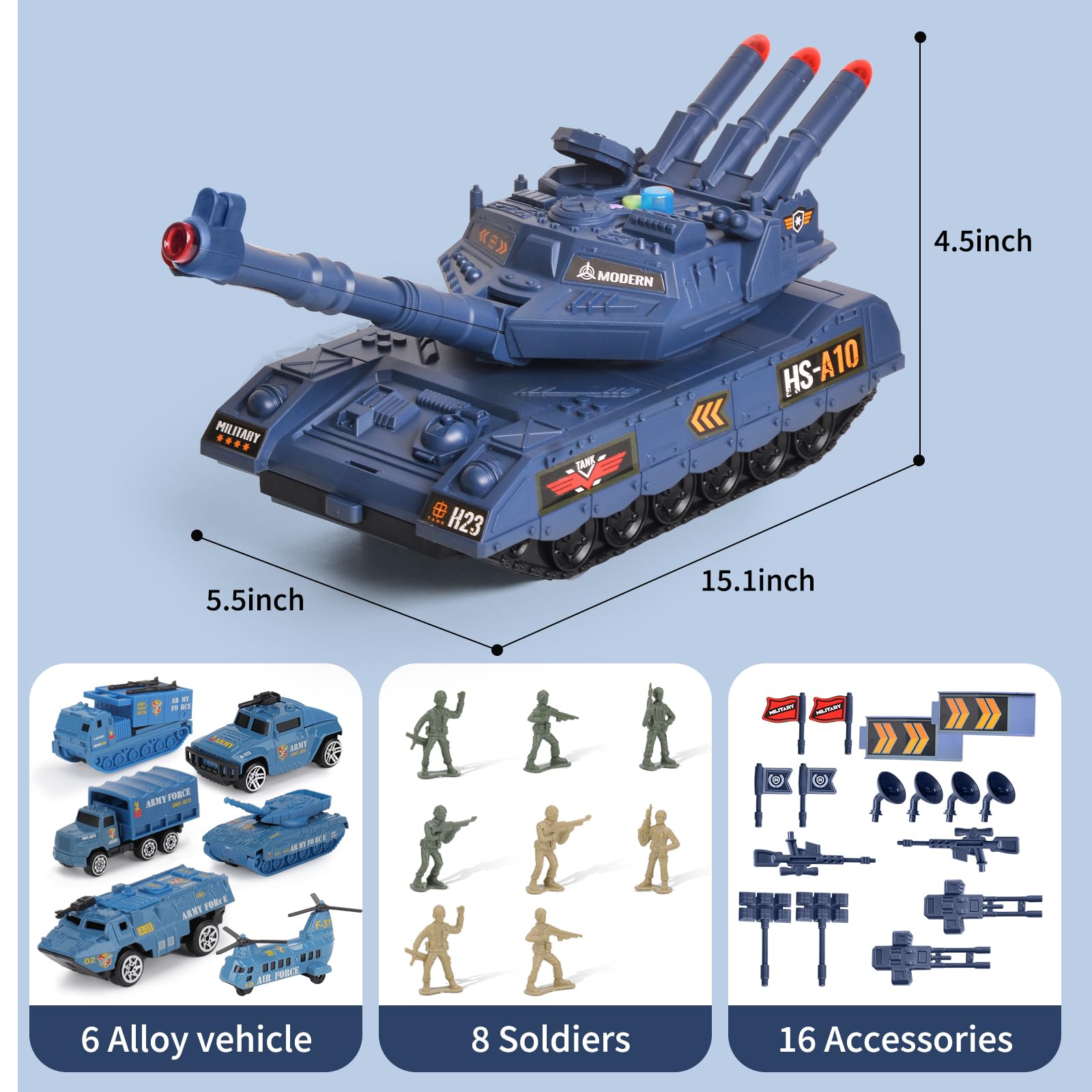 Amazon.co.jp: 陸軍戦車おもちゃ 軍用輸送タンク 合金6個付き 陸軍車両