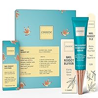 Vista 10 de Onsen Secret Kit completo de reinicio de uñas con aceite de cutícula de 0.3 fl oz, lima de uñas de grano 120/180 de doble cara, un bloque