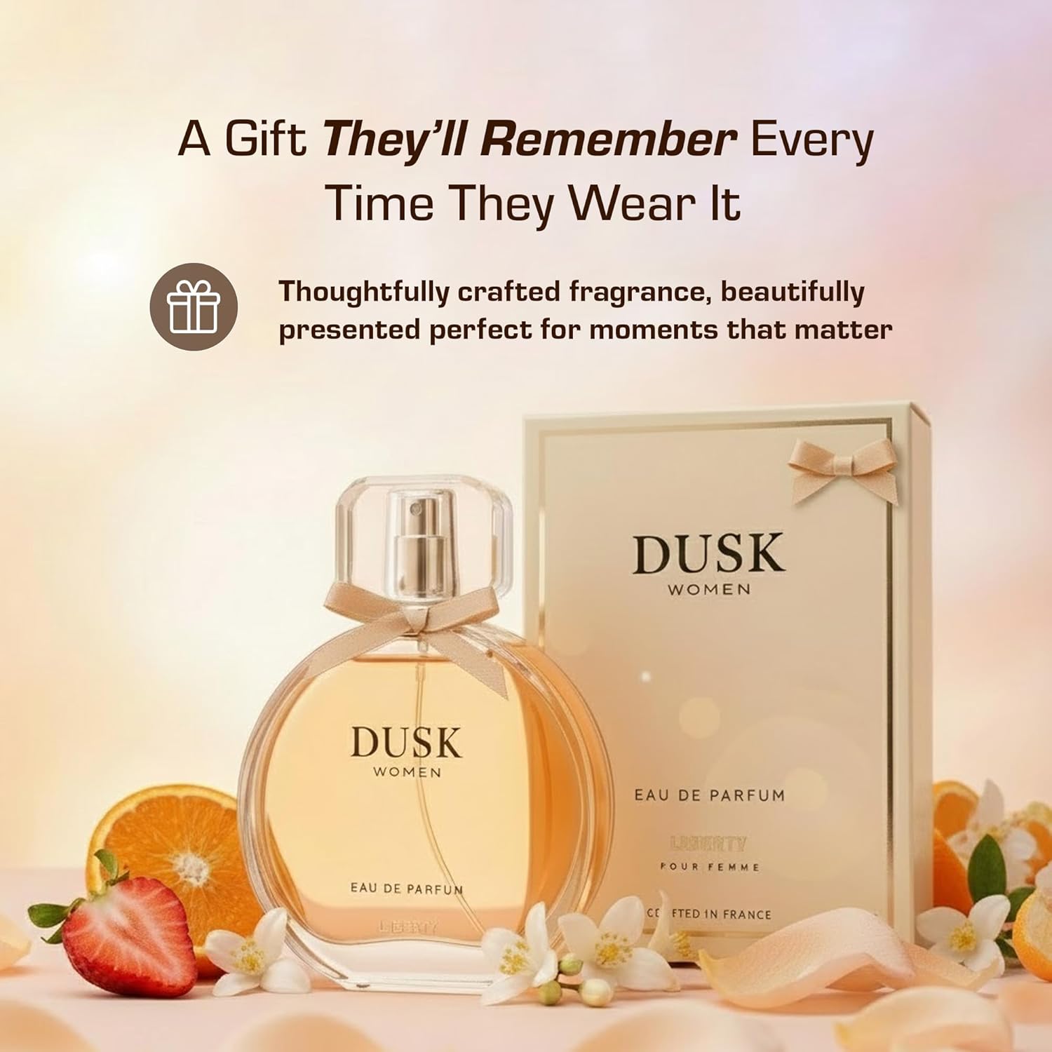 Liberty Perfume for Women, 3.4 Oz Dusk Perfumes Long-Lasting Fragrance Eau de Parfum for Luxury Fruity Scent for Women, Perfume Spray - Image 8