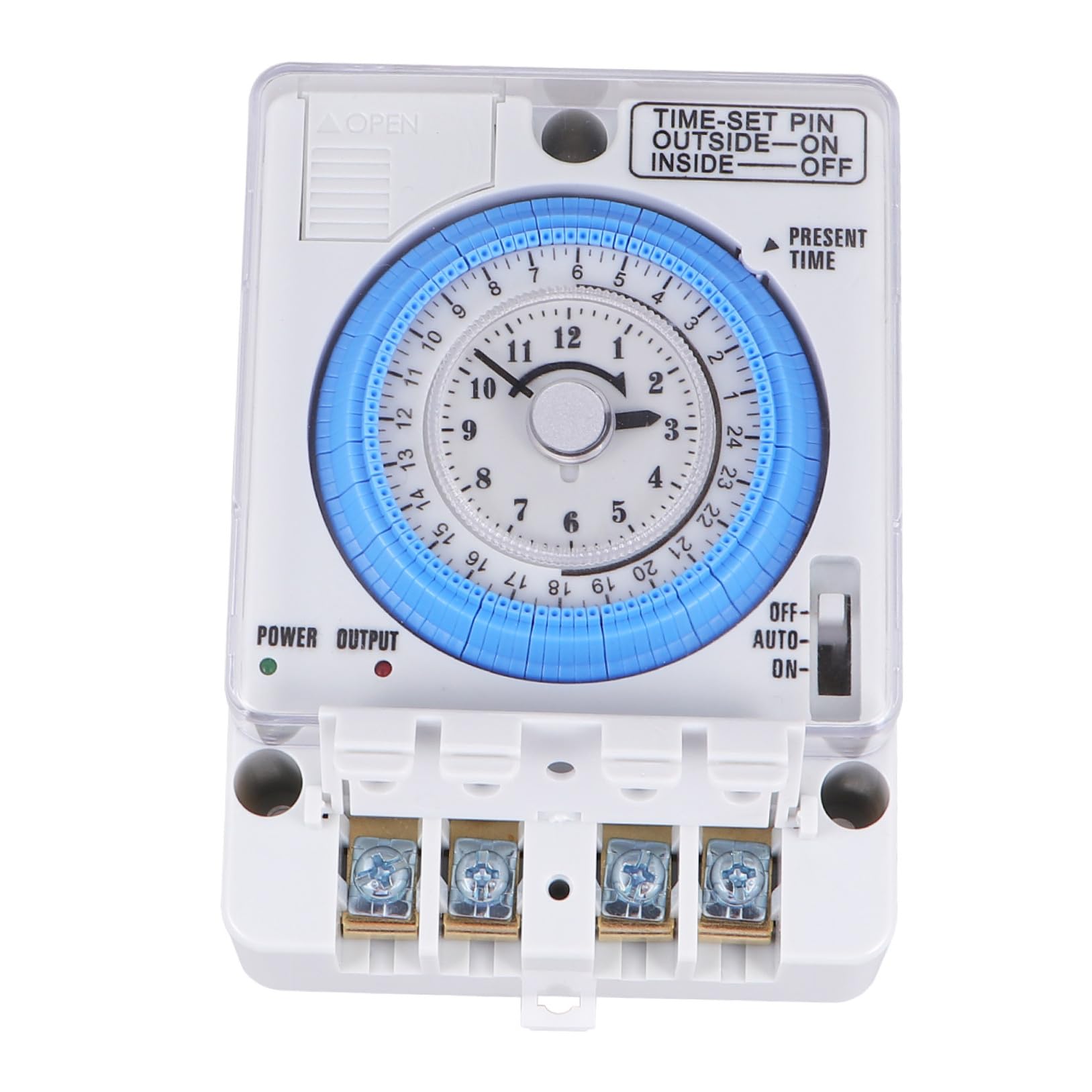 Sosoport Temporizador Mecánico Industrial para Cocina Diseño Simple, Material Pc Blanco, Fácil de Usar y Preciso para Hornear Pasteles y Control