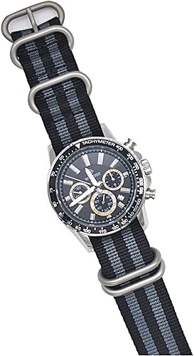 Miniatura 10 de ArtStyle Watch Band with 15mm Thickness Quality Nylon Strap and Heavy Duty Brushed Buckle