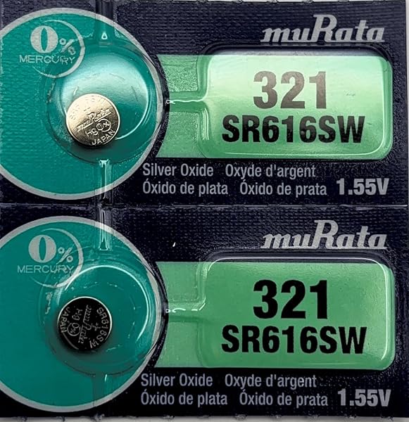 【ボタン電池 】SR616SW 321 【2個 】酸化銀電池 時計用ボタン電池 日本製 海外向けパッケージ - 1