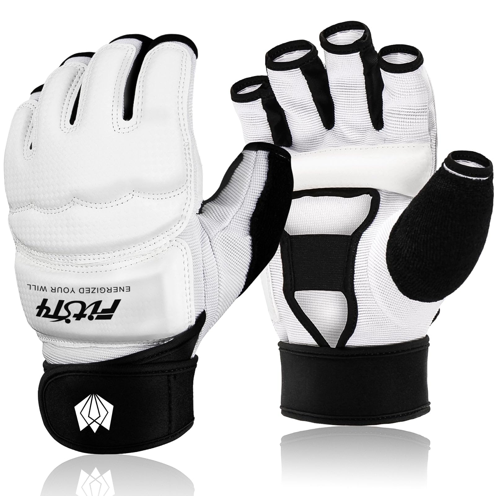 FitsT4 Sports Half Mitts MMA UFC Boxing Training Gloves for Women Men Kids