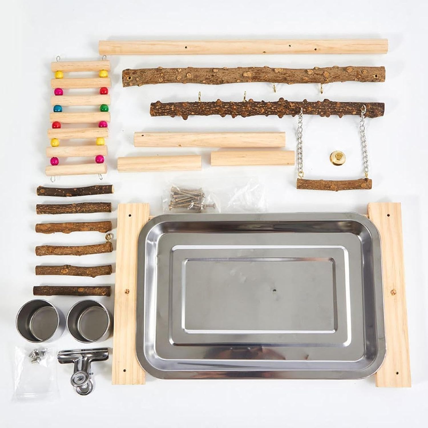 2セットセキセイインコの遊び場、インコ、鳥の遊び場、コニュア、フィンチ、インコ、オウム用