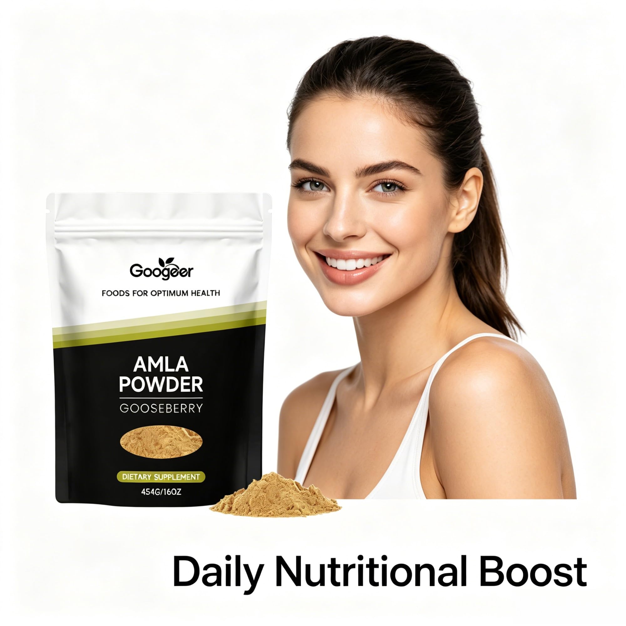 Suplemento nutricional diario en polvo | Mezcla de vitamina C y Amla | Nutrientes esenciales, energía sostenida | Mezcla de bebidas fácil de mezclar(5pcs)