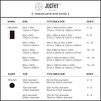 Vista 6 de JUCFHY - Mantel rectangular marroquí de tela jacquard a prueba de derrames y resistente al agua y al aceite, mantel decorativo para uso exterior e