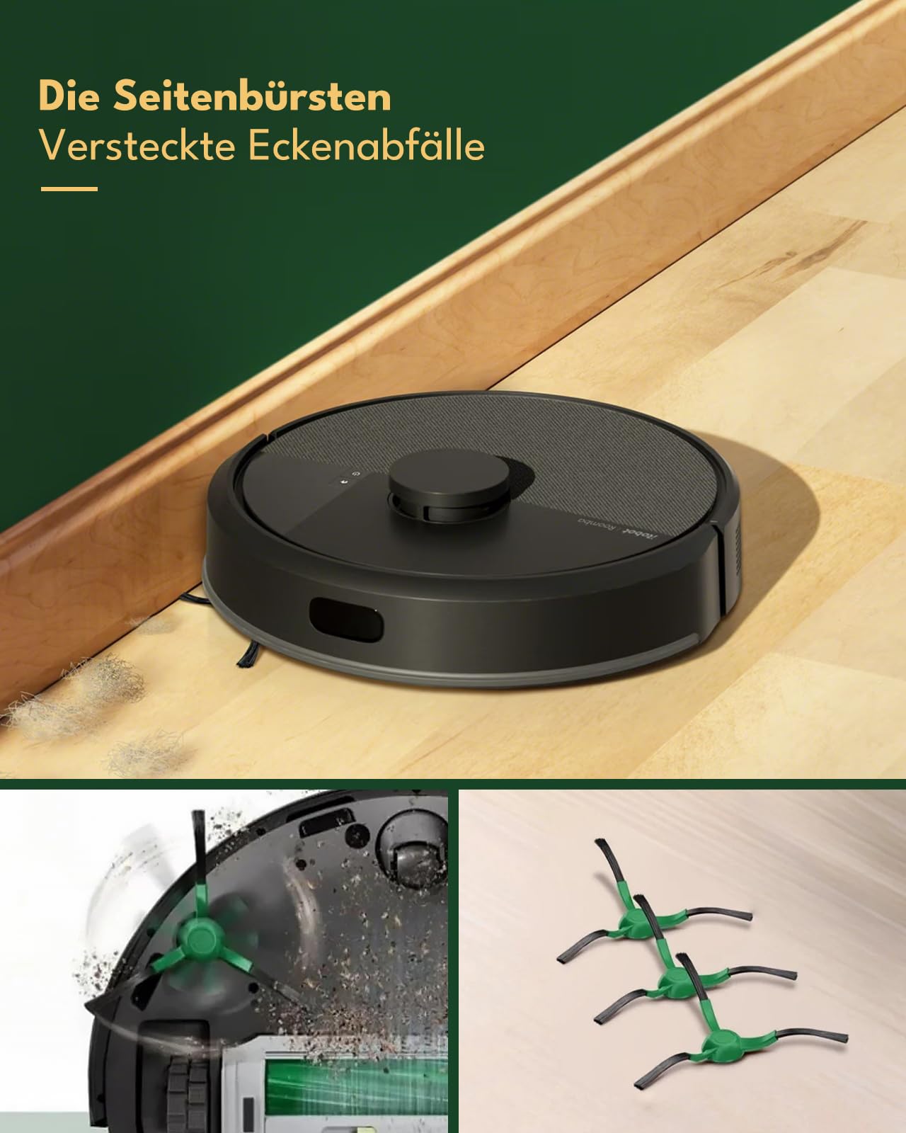 24 sztuki akcesoriów do odkurzacza iRobot Roomba Plus 405/505 Combo Robot: 1 szczotka główna, 6 szczotek bocznych, 4 filtry HEPA, 6 worków do odkurzacza, 6 ściereczek do wycierania, 1 szczotka