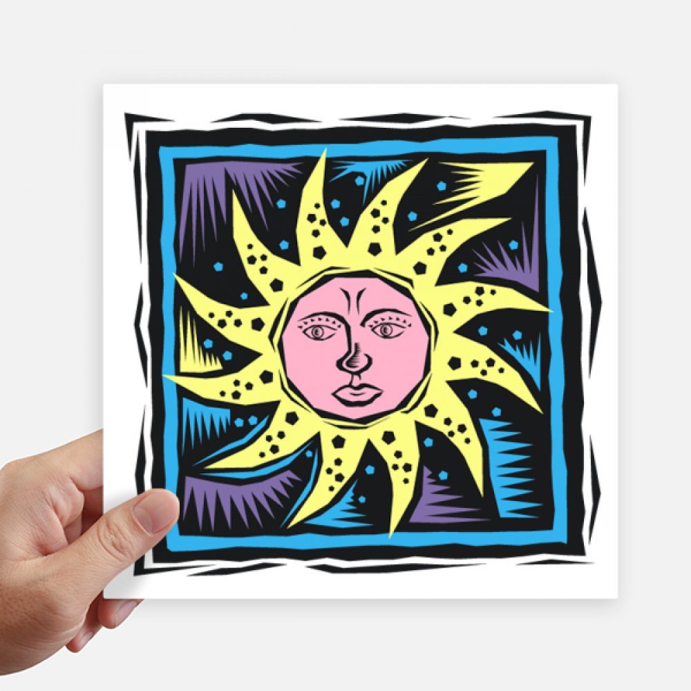 Autocollant carré 20 cm culture mexicaine lot de 4 stickers pour mur et valise