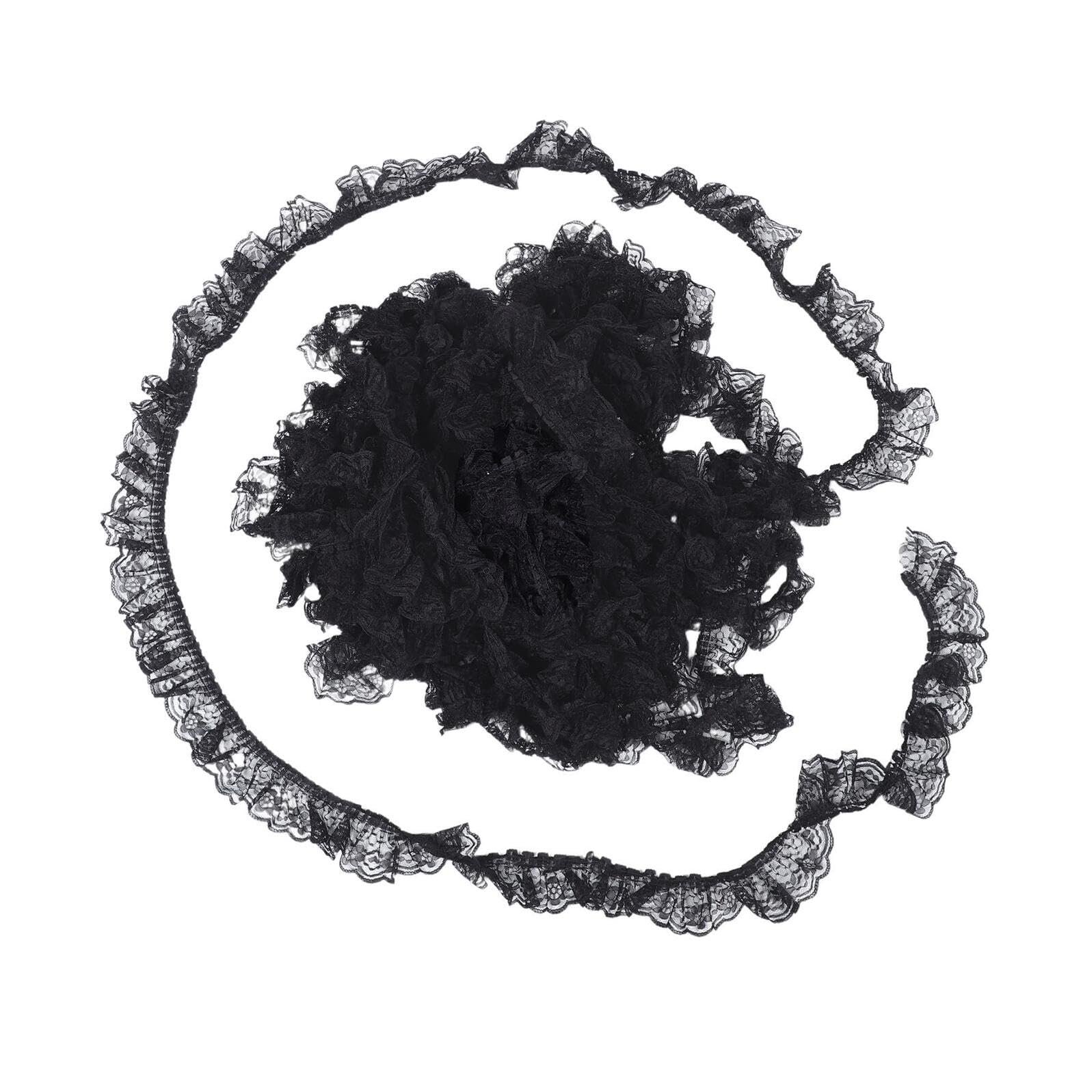 Dentelle à volants noire pour personnaliser facilement vos vêtements et projets de décoration