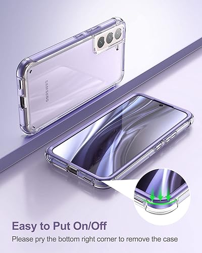 Miniatura 5 de SURITCH Funda transparente para Samsung Galaxy S22+ Plus de 6.6 pulgadas (solamente), protector de pantalla integrado carcasa rígida protectora de