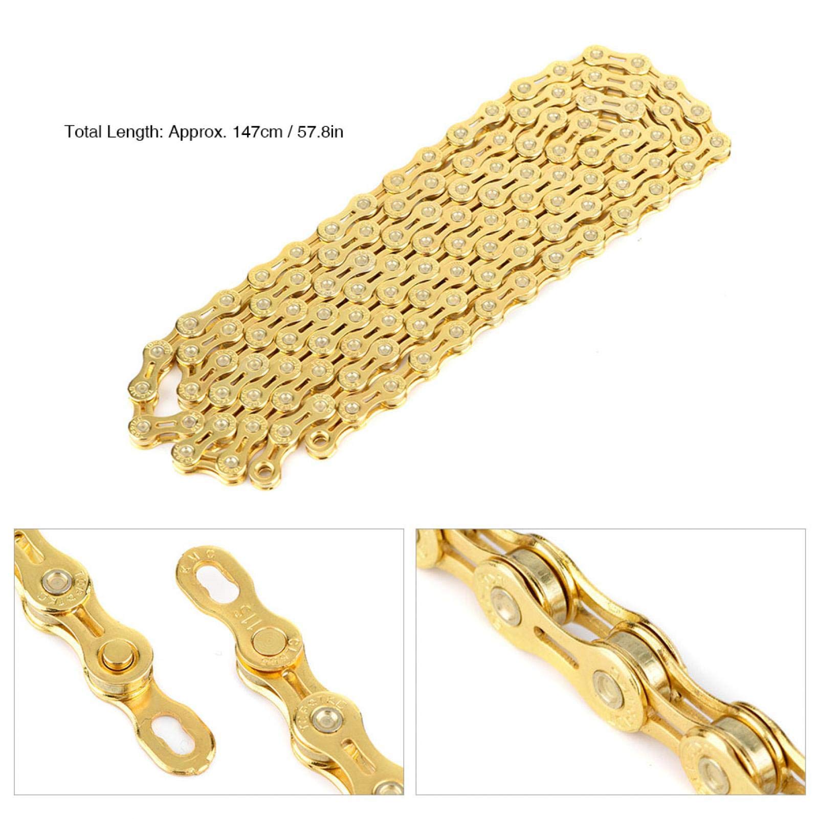 Ubersweet® Gold Bike Chain, Multifunction Premium Material