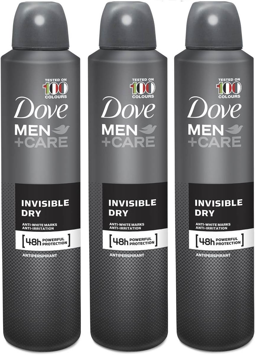 DOVE MEN+ CARE ANTIPERSPIRANT INVISIBLE DRY 250ML 48HR - PACK OF 3