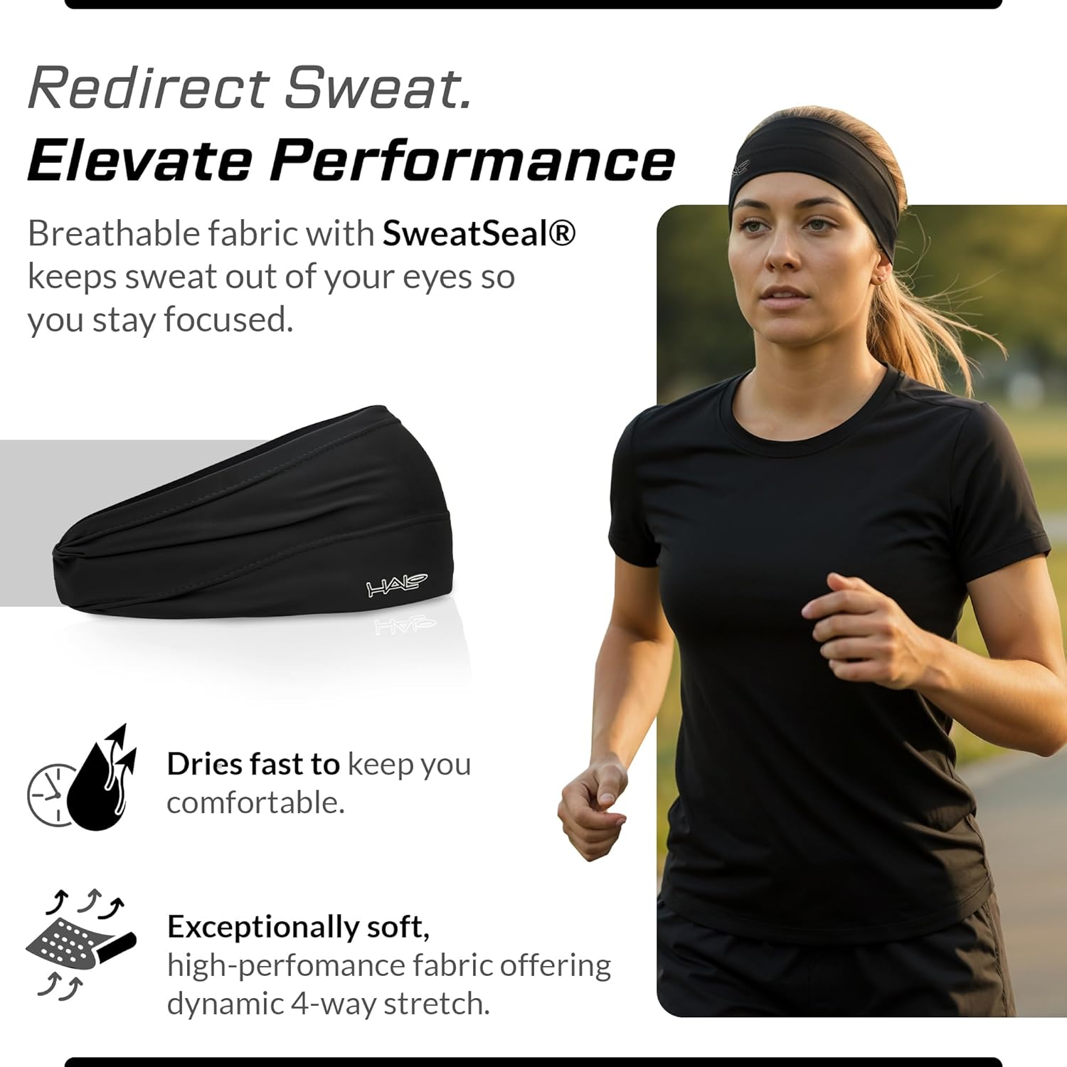 Halo Headband Bandit - 4" Wide Pullover Sweatband for Both Women and Men - Image 2