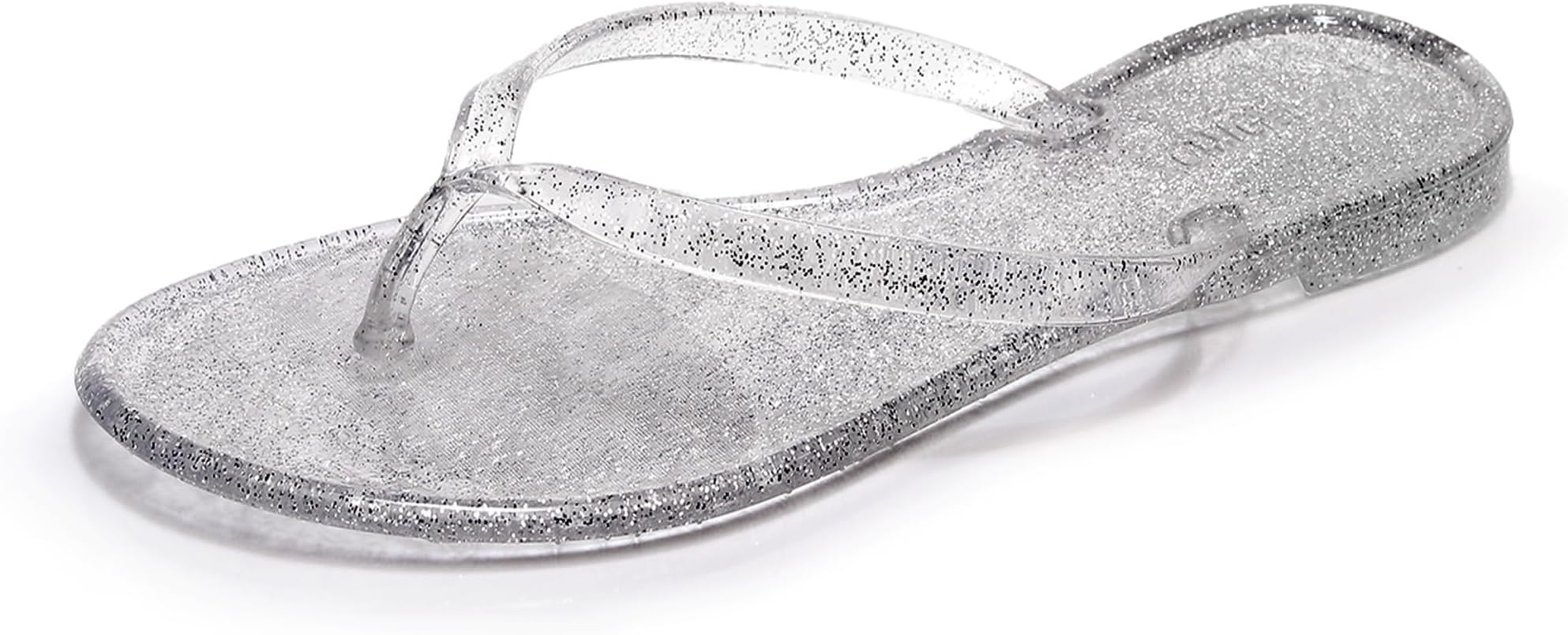 Flip Flops for Women Jelly Sandals Thong Flats Jellies Shoes Clear Slipper Summer Beach Pool Slides Size 10 Slip On Quick Drying Soft