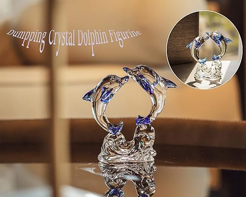 Miniatura 7 de H&D HYALINE & DORA Figura coleccionable de animales de cristal, pisapapeles, centro de mesa