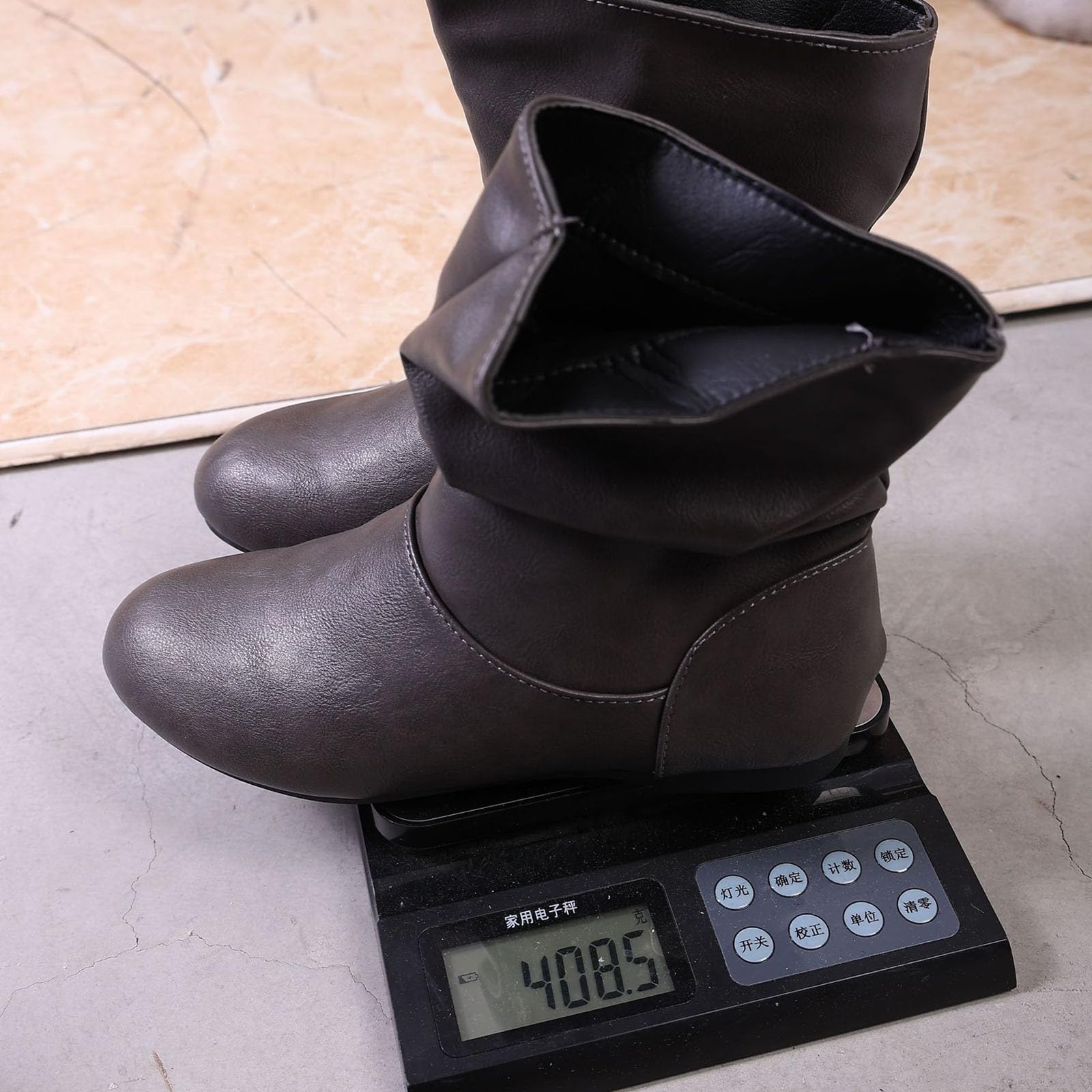 2026 Botas casuales de tacón bajo para mujer, cómodas, informales, clásicas, para actividades al aire libre, invierno, equitación, puntera redonda, sin cordones, caña media, moda