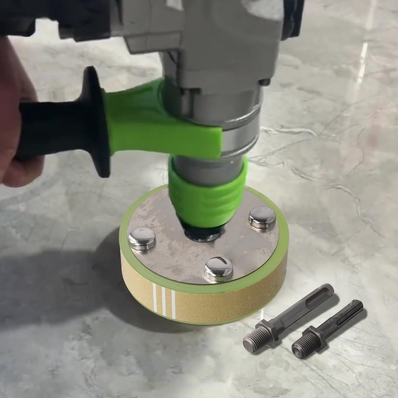 Outil de pose de carrelage électrique avec rotation à 360° et tige d'extension remplaçable pour installation de carreaux de céramique Construction en caoutchouc
