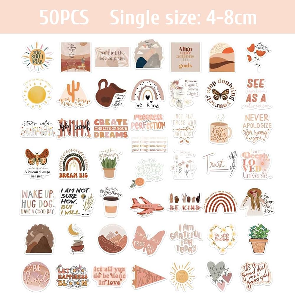 Classique Autocollants Vintage 50 Pièces, Autocollants En Vinyle Esthétique Cottagecore Decor Pour Srapbook, Ordinateur Portable, Adolescents Filles Adultes Cadeaux Rétro