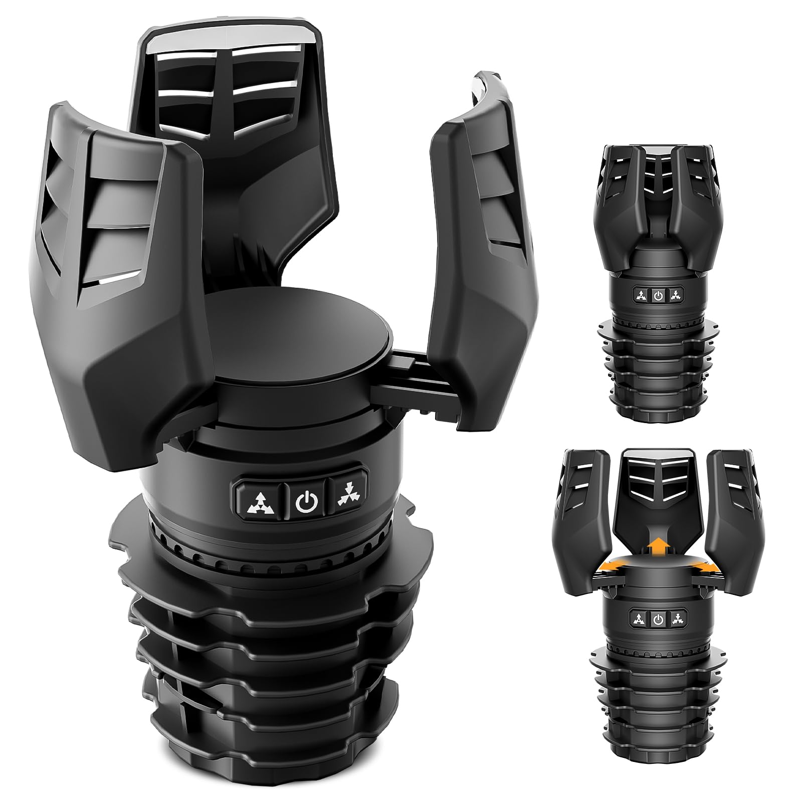 Electric Cup Holder Expander for Car, Vehicle Cup Holder Organizer with Adjustable Cup Body, Car Cupholder Adapter Compatible with Stanley, Yeti, Hydro Flask Large Bottles, Mugs & Cups