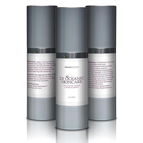 Miniatura 4 de 2X Oceanic Skin Care Serum - Suero antienvejecimiento para 2 meses de suministro - Suero regenerativo rico en péptidos con alfa hidroxiácidos y