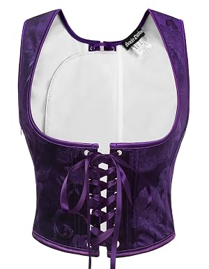 Scarlet Darkness Corset Tops for Women Renaissance Lace Up Corset Velvet Underbust Boned Bustier Bodice