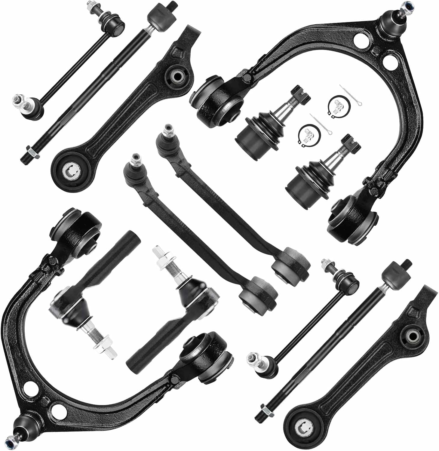 ILONPA Front Suspension Control Arm Kit with Ball Joints for 2011–2017 Dodge Challenger RWD (14-piece)