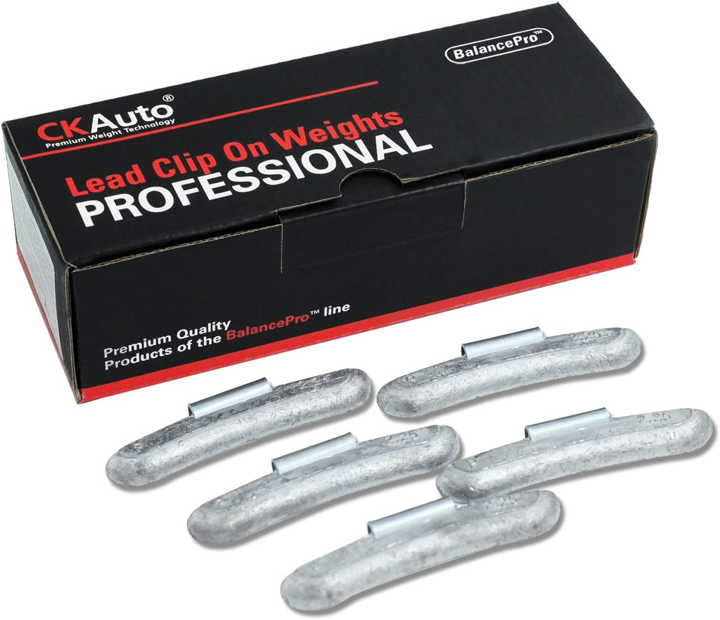 P Type & REG Type Wheel Balancing Weights - Uncoated Lead Clip-On, 0.25-3.00 Oz Set