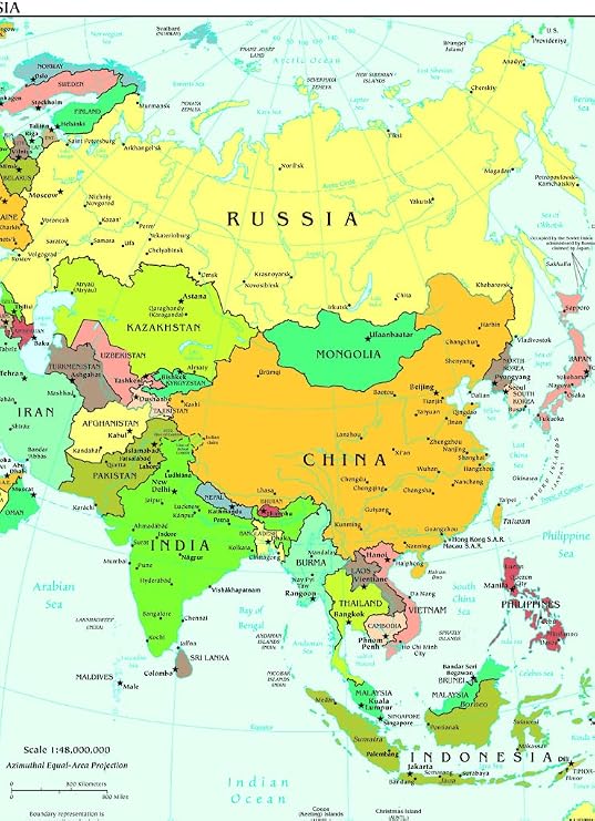 Noah Jigsaw Puzzle Map Asia 1000 Pieces