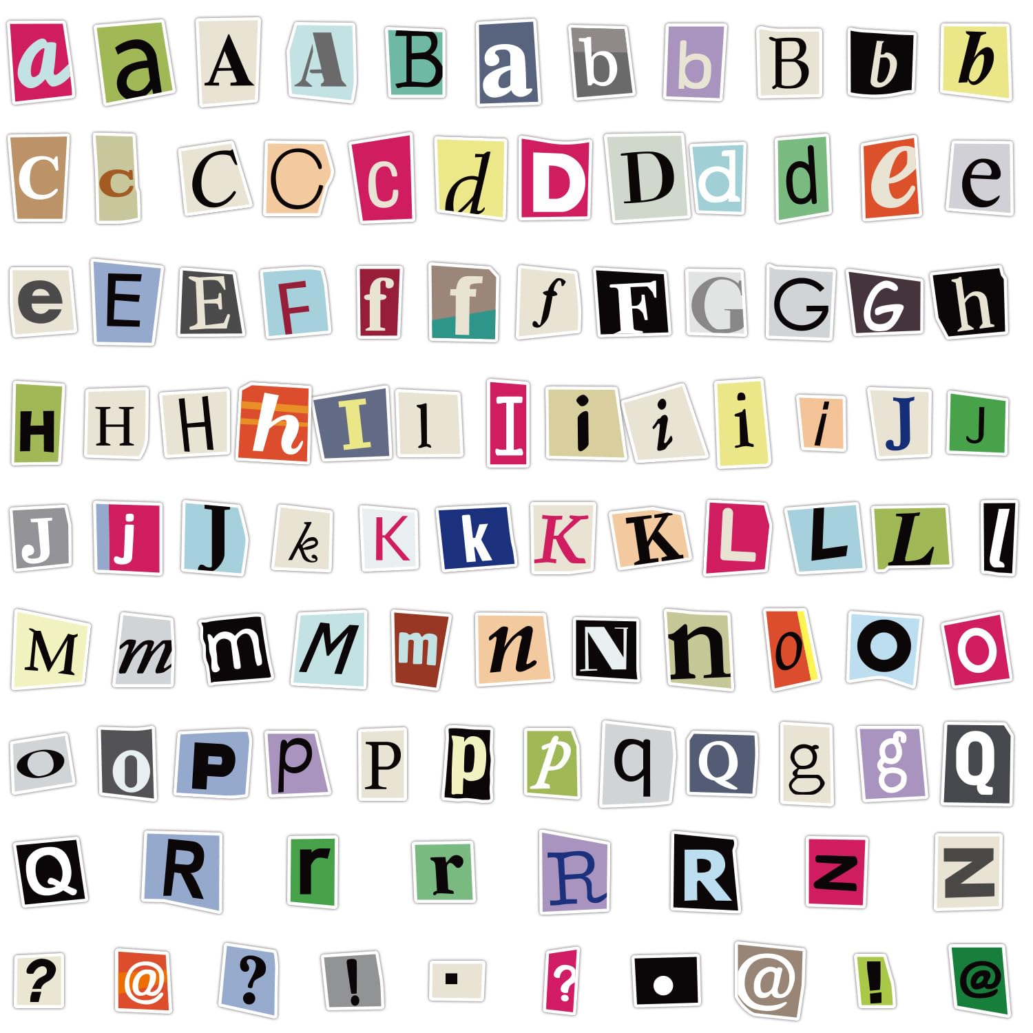 Vintage Letter Stickers 100Pcs, Aesthetic Scrapbook Stickers for Journals, Planners, DIY Decoration, Travel Scrapbooking & Retro Crafting