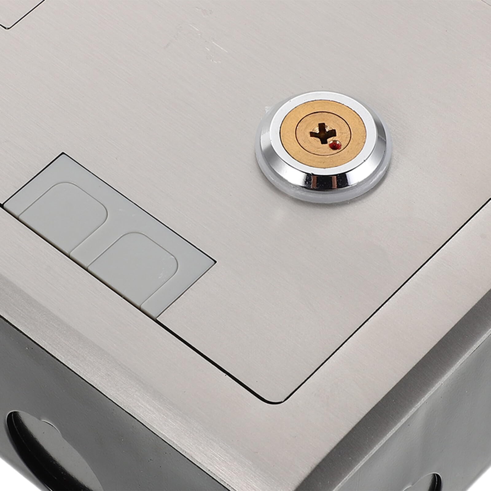 TEHAUX Scatola Di Derivazione Da Incasso Pavimento in Acciaio Inox Con Uscita Cavo Rimovibile e Copertura Protettiva Per Elettronica