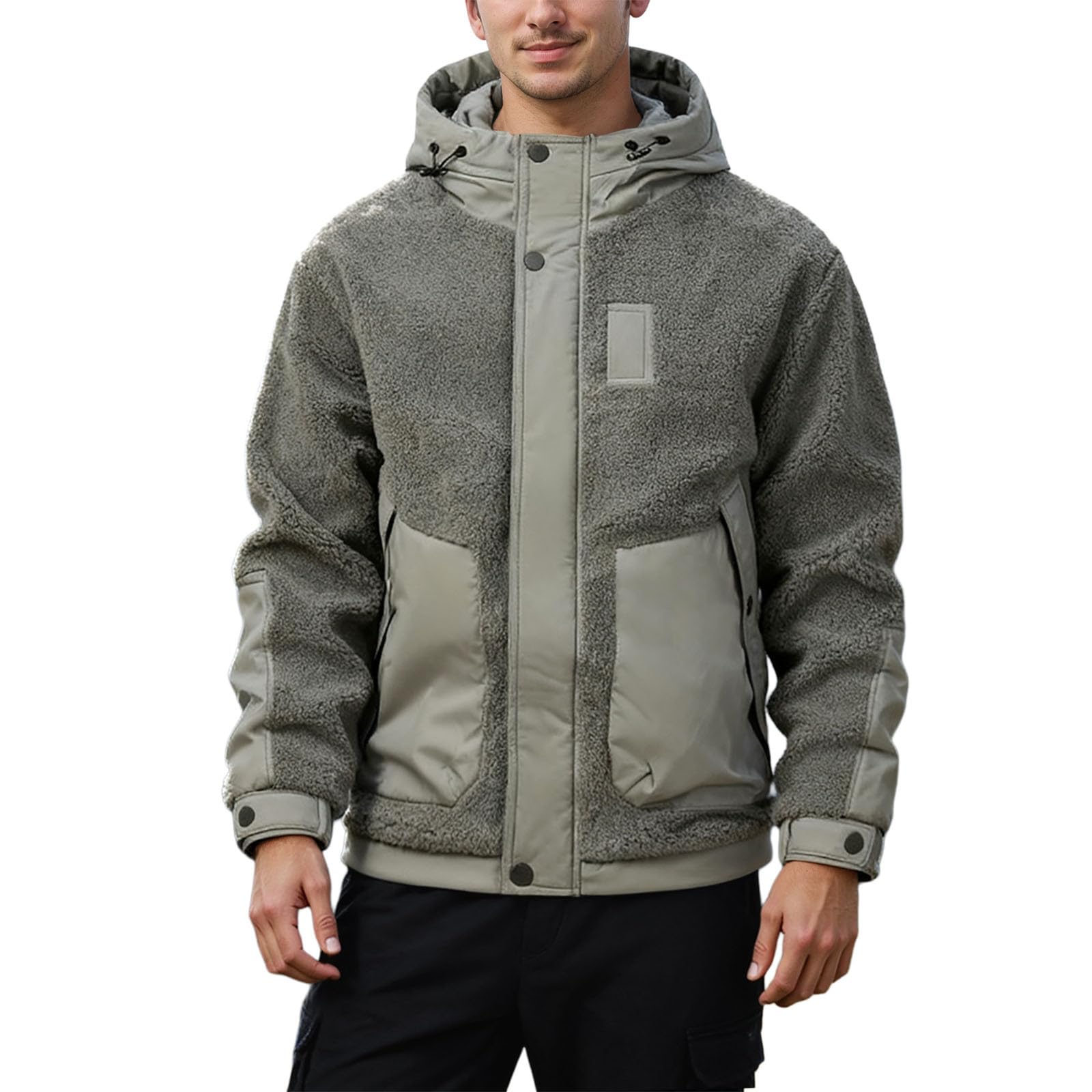 Veste Polaire Thermique pour Les Sports d'hiver en extérieur et Les Tenues décontractées, épaisse, Chaude et Confortable, idéale pour Les activités par Temps Froid et l'usage Quotidien.