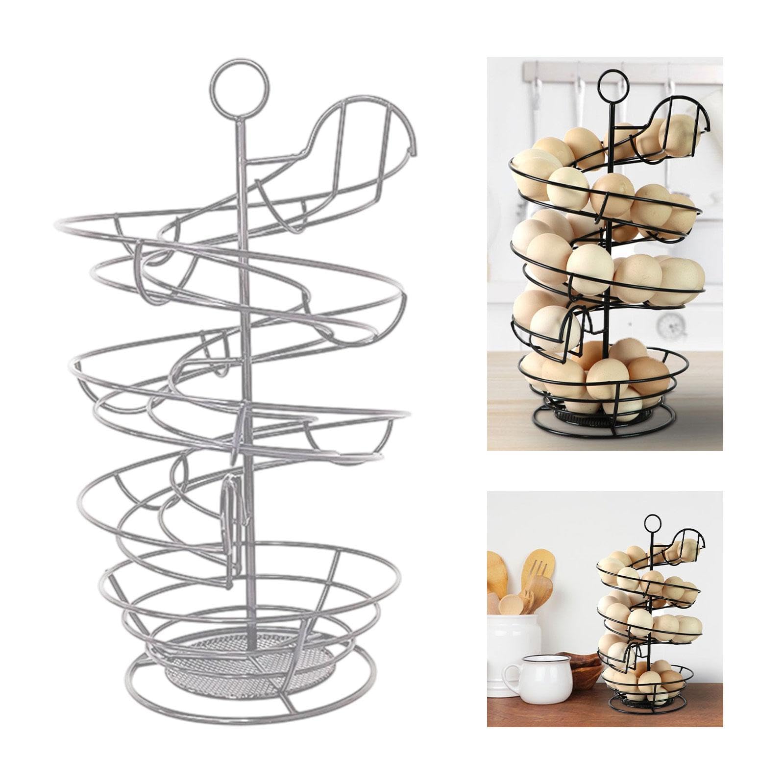 Homyl Spiral Eierspender, Eieraufbewahrungsständer, Modern, Vielseitig, Groß