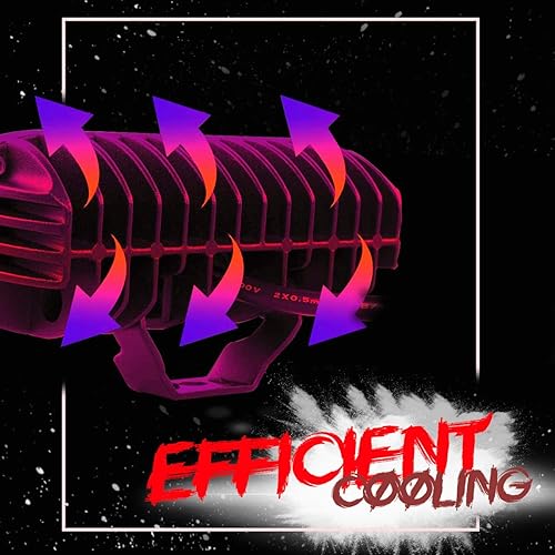 Miniatura 5 de Chelhead Luces de conducción auxiliares de 35 W, color blanco, haz combinado de inundación de tres lados, luces LED compatibles con todoterreno,