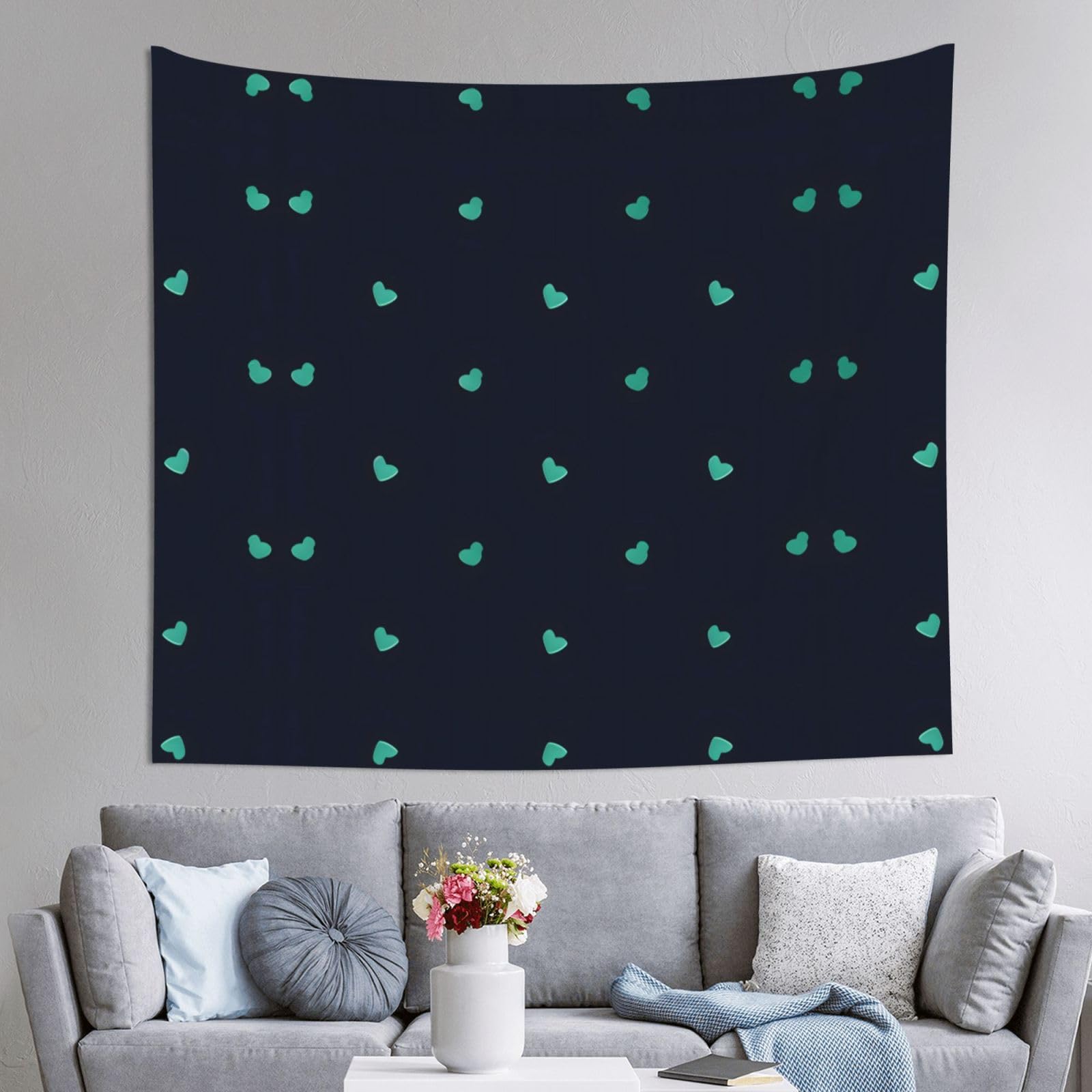 ZZYYDS Wall TapestryLovely blue background for Living Room DormWall Hanging Home Decor Party Background, Decorative Poster 60x51in