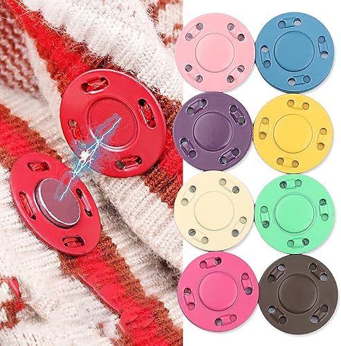 Miniatura 2 de Juego de 6 botones de imán para costura, suministros de costura, hebilla magnética de metal, 3 pares de botones invisibles para ropa, abrigos,