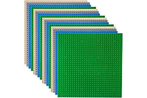 16 Pc Classic Baseplates for Building Bricks