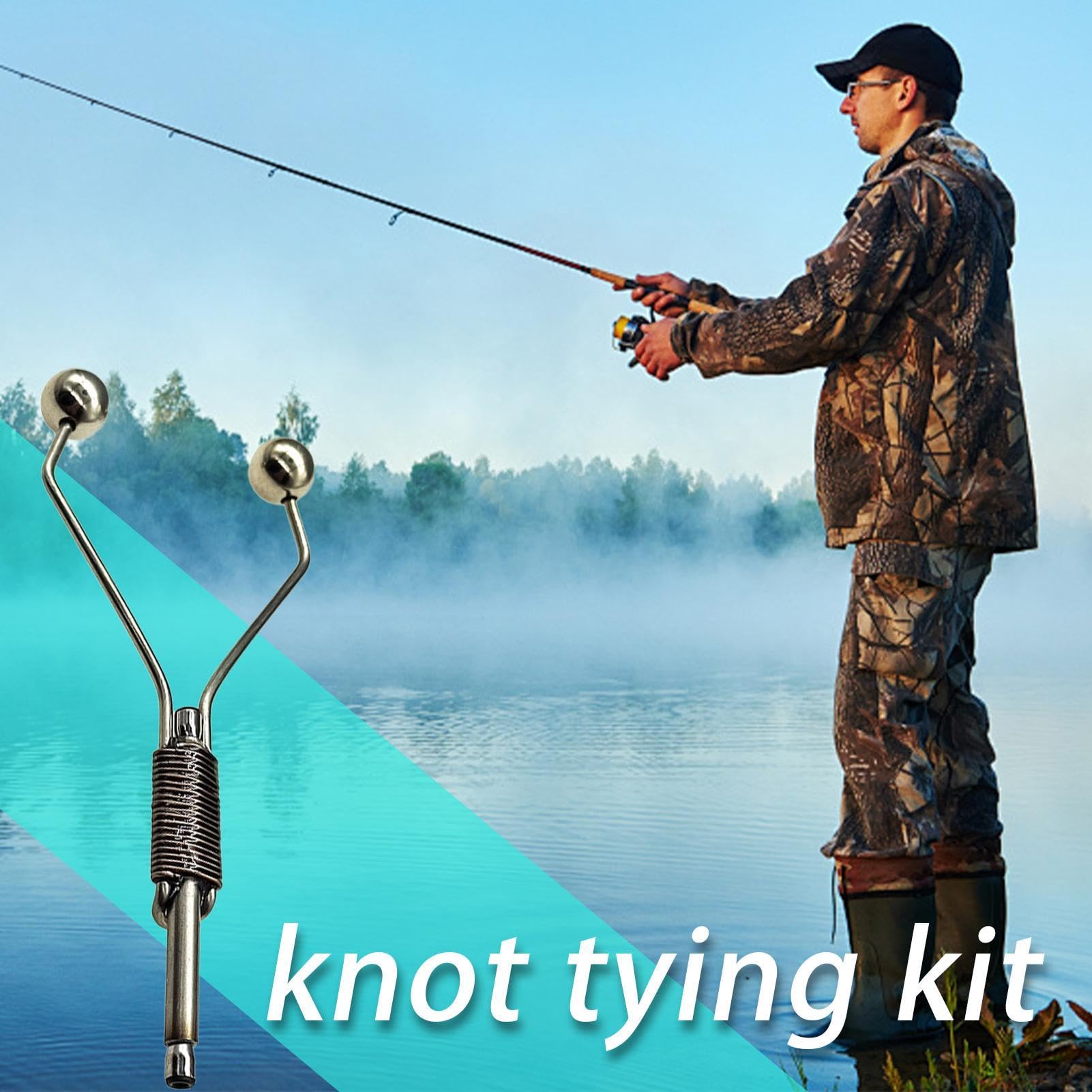 Enhebrador de lata para atar moscas, Herramienta de lata para atar moscas - Herramienta de fijación de moscas, Soporte de hilo de lata ajustable | Equipo de pesca con mosca,