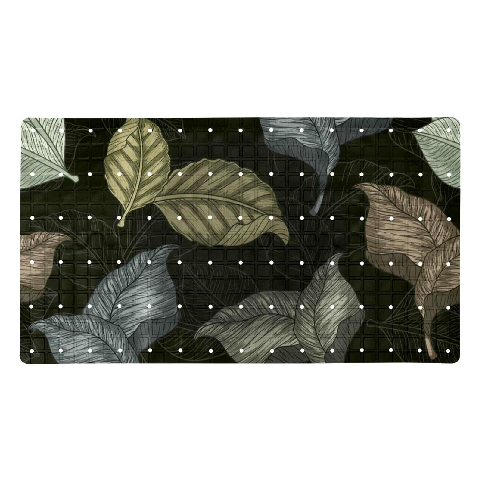 Tapis de bain antidérapant en PVC vintage 40x70 cm avec ventouses