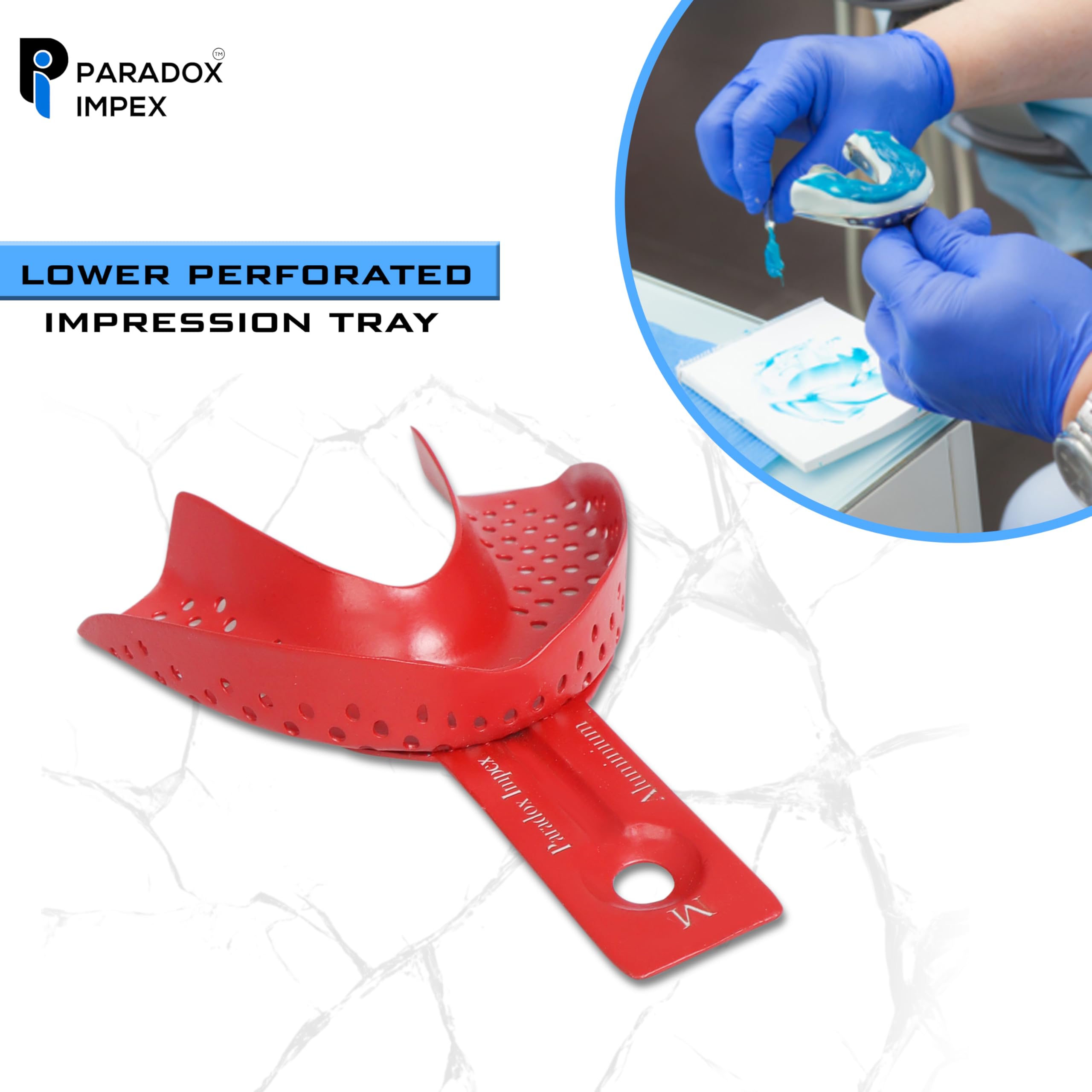 Disposable Anodontia #1 Upper Large Perforated Impression Trays, Purple, 12/Pk