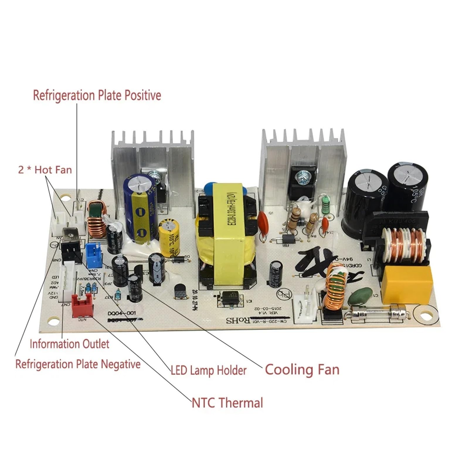 Placa Alimentación Vinoteca DQ04 DQ04-001/008 AC220V 70W